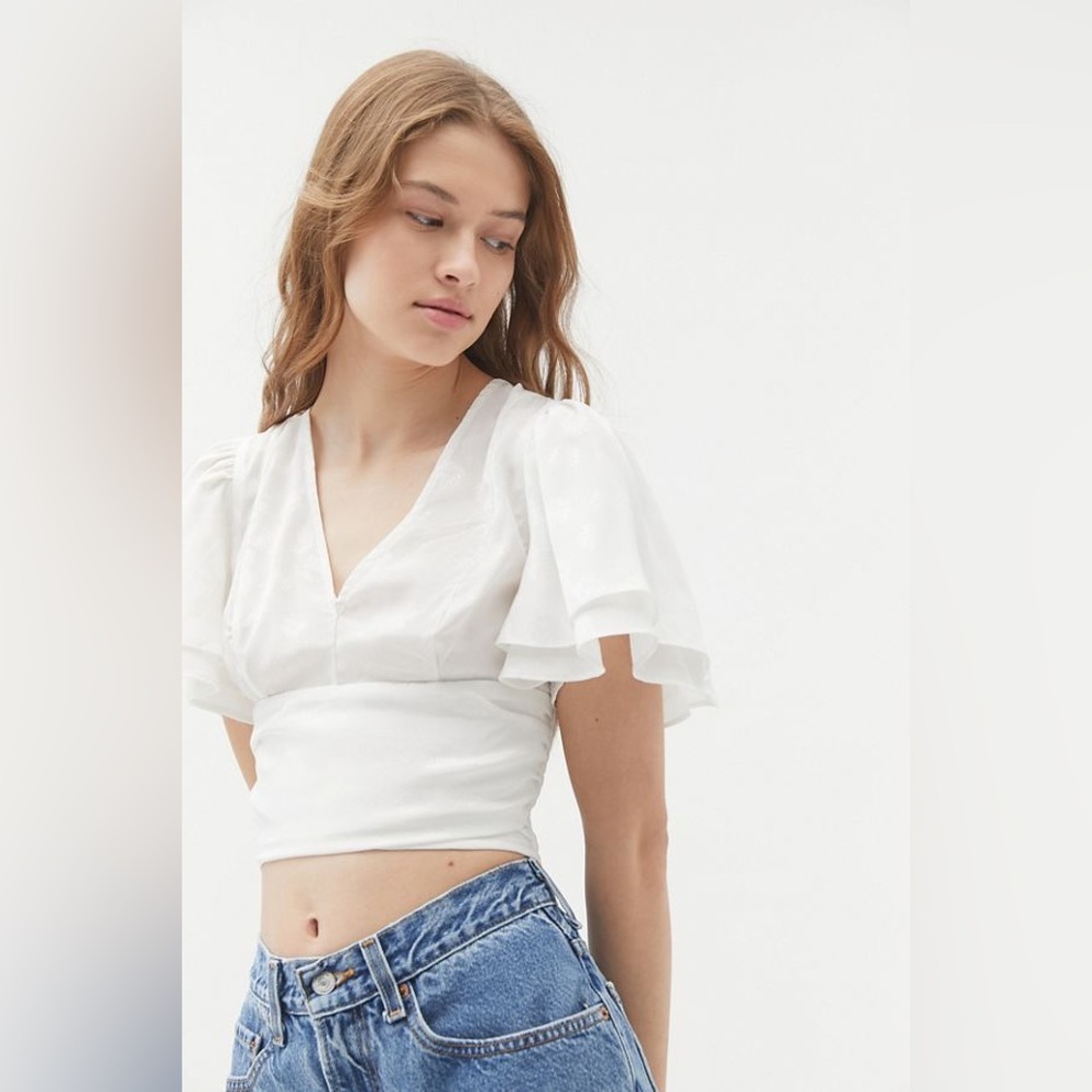 UO Webster Jacquard top
